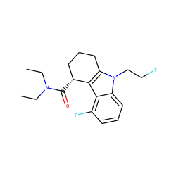 CCN(CC)C(=O)[C@@H]1CCCc2c1c1c(F)cccc1n2CCF ZINC000073198880