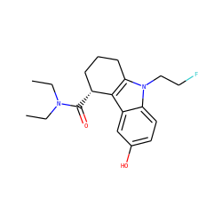 CCN(CC)C(=O)[C@@H]1CCCc2c1c1cc(O)ccc1n2CCF ZINC000073198862