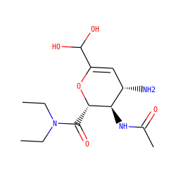 CCN(CC)C(=O)[C@@H]1OC(C(O)O)=C[C@H](N)[C@H]1NC(C)=O ZINC000013802893