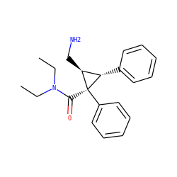 CCN(CC)C(=O)[C@]1(c2ccccc2)[C@@H](CN)[C@@H]1c1ccccc1 ZINC000029046918