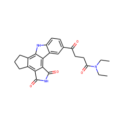 CCN(CC)C(=O)CCC(=O)c1ccc2[nH]c3c4c(c5c(c3c2c1)C(=O)NC5=O)CCC4 ZINC000073223415