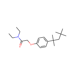 CCN(CC)C(=O)COc1ccc(C(C)(C)CC(C)(C)C)cc1 ZINC000013864669