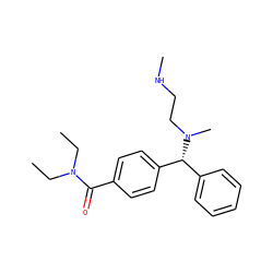 CCN(CC)C(=O)c1ccc([C@@H](c2ccccc2)N(C)CCNC)cc1 ZINC000038322616