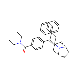 CCN(CC)C(=O)c1ccc(C(=C2C[C@@H]3CC[C@H](C2)N3CCc2ccccc2)c2ccccc2)cc1 ZINC000026253735