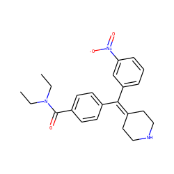 CCN(CC)C(=O)c1ccc(C(=C2CCNCC2)c2cccc([N+](=O)[O-])c2)cc1 ZINC000013814340