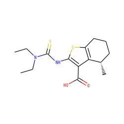 CCN(CC)C(=S)Nc1sc2c(c1C(=O)O)[C@@H](C)CCC2 ZINC000042920651
