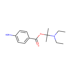 CCN(CC)C(C)(C)OC(=O)c1ccc(N)cc1 ZINC000013834846