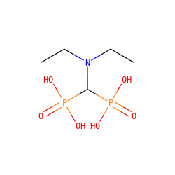 CCN(CC)C(P(=O)(O)O)P(=O)(O)O ZINC000006381773