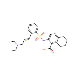 CCN(CC)C/C=C/c1ccccc1S(=O)(=O)Nc1ccc2c(c1C(=O)O)CCCC2 ZINC000013986706