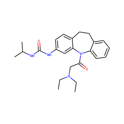 CCN(CC)CC(=O)N1c2ccccc2CCc2ccc(NC(=O)NC(C)C)cc21 ZINC000653795644