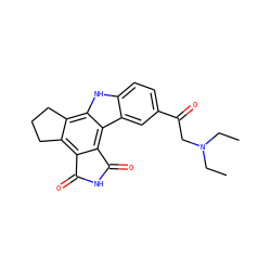 CCN(CC)CC(=O)c1ccc2[nH]c3c4c(c5c(c3c2c1)C(=O)NC5=O)CCC4 ZINC000073240360