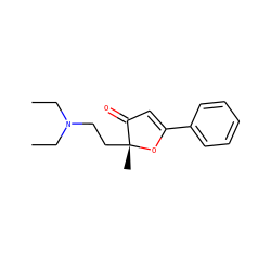 CCN(CC)CC[C@@]1(C)OC(c2ccccc2)=CC1=O ZINC000026289937