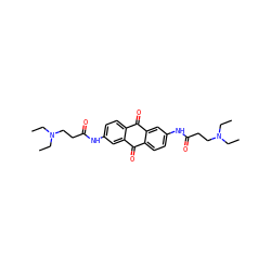 CCN(CC)CCC(=O)Nc1ccc2c(c1)C(=O)c1ccc(NC(=O)CCN(CC)CC)cc1C2=O ZINC000005842034