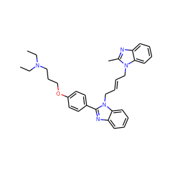 CCN(CC)CCCOc1ccc(-c2nc3ccccc3n2C/C=C/Cn2c(C)nc3ccccc32)cc1 ZINC000026506462