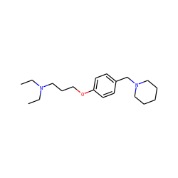 CCN(CC)CCCOc1ccc(CN2CCCCC2)cc1 ZINC000013526528