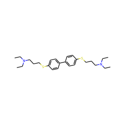 CCN(CC)CCCSc1ccc(-c2ccc(SCCCN(CC)CC)cc2)cc1 ZINC000045195090