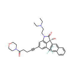CCN(CC)CCN1C(=O)[C@@](O)(c2ccc3ccccc3c2)c2c1cc(C#CCCC(=O)N1CCOCC1)cc2C(F)(F)F ZINC000027523720