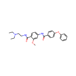 CCN(CC)CCNC(=O)c1ccc(NC(=O)c2ccc(Oc3ccccc3)cc2)cc1OC ZINC000028389436