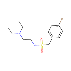 CCN(CC)CCNS(=O)(=O)Cc1ccc(Br)cc1 ZINC000103273844