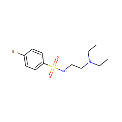 CCN(CC)CCNS(=O)(=O)c1ccc(Br)cc1 ZINC000006638850