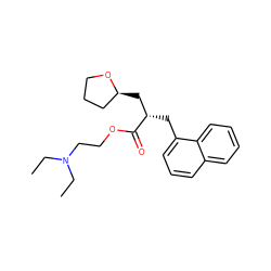 CCN(CC)CCOC(=O)[C@@H](Cc1cccc2ccccc12)C[C@H]1CCCO1 ZINC000003831173
