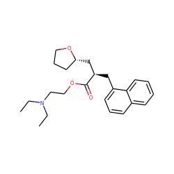 CCN(CC)CCOC(=O)[C@H](Cc1cccc2ccccc12)C[C@@H]1CCCO1 ZINC000003831172