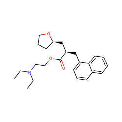 CCN(CC)CCOC(=O)[C@H](Cc1cccc2ccccc12)C[C@H]1CCCO1 ZINC000003831174