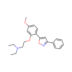 CCN(CC)CCOc1cc(OC)ccc1-c1cc(-c2ccccc2)no1 ZINC000071296132