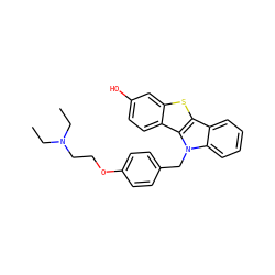 CCN(CC)CCOc1ccc(Cn2c3ccccc3c3sc4cc(O)ccc4c32)cc1 ZINC000028525627