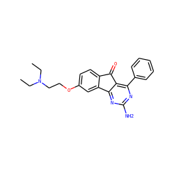 CCN(CC)CCOc1ccc2c(c1)-c1nc(N)nc(-c3ccccc3)c1C2=O ZINC000049050561