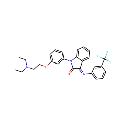 CCN(CC)CCOc1cccc(N2C(=O)/C(=N/c3cccc(C(F)(F)F)c3)c3ccccc32)c1 ZINC000036185056
