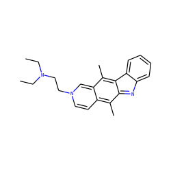 CCN(CC)CCn1ccc2c(C)c3nc4ccccc4c3c(C)c2c1 ZINC000377435792