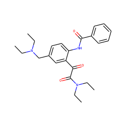 CCN(CC)Cc1ccc(NC(=O)c2ccccc2)c(C(=O)C(=O)N(CC)CC)c1 ZINC001772616009