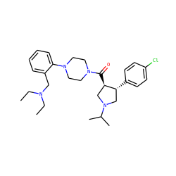 CCN(CC)Cc1ccccc1N1CCN(C(=O)[C@@H]2CN(C(C)C)C[C@H]2c2ccc(Cl)cc2)CC1 ZINC000028959703