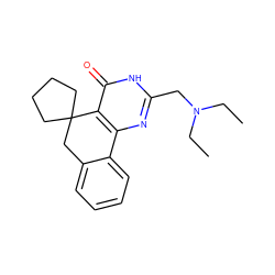 CCN(CC)Cc1nc2c(c(=O)[nH]1)C1(CCCC1)Cc1ccccc1-2 ZINC000019315997