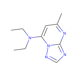CCN(CC)c1cc(C)nc2ncnn12 ZINC000000002202