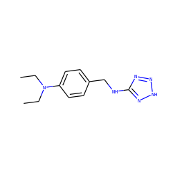 CCN(CC)c1ccc(CNc2nn[nH]n2)cc1 ZINC000004935064