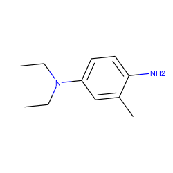CCN(CC)c1ccc(N)c(C)c1 ZINC000000056876
