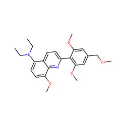 CCN(CC)c1ccc(OC)c2nc(-c3c(OC)cc(COC)cc3OC)ccc12 ZINC000095577822