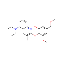 CCN(CC)c1cccc2nc(Oc3c(OC)cc(COC)cc3OC)c(C)cc12 ZINC000084759435