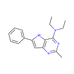 CCN(CC)c1nc(C)nc2cc(-c3ccccc3)[nH]c12 ZINC000100867545