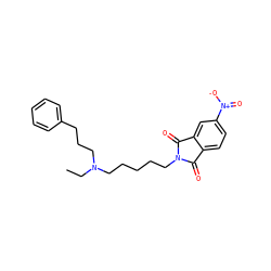CCN(CCCCCN1C(=O)c2ccc([N+](=O)[O-])cc2C1=O)CCCc1ccccc1 ZINC000013738602