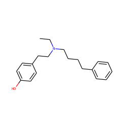 CCN(CCCCc1ccccc1)CCc1ccc(O)cc1 ZINC000013781001