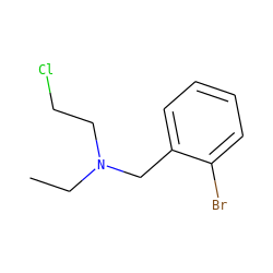 CCN(CCCl)Cc1ccccc1Br ZINC000057986448