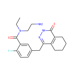 CCN(CCN)C(=O)c1cc(Cc2n[nH]c(=O)c3c2CCCC3)ccc1F ZINC000147020278