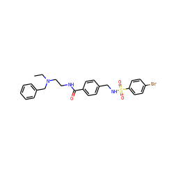 CCN(CCNC(=O)c1ccc(CNS(=O)(=O)c2ccc(Br)cc2)cc1)Cc1ccccc1 ZINC000066129388