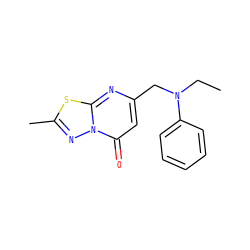CCN(Cc1cc(=O)n2nc(C)sc2n1)c1ccccc1 ZINC000015731810