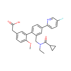 CCN(Cc1cc(-c2ccc(F)cn2)ccc1-c1cc(CC(=O)O)ccc1OC)C(=O)C1CC1 ZINC000066111976