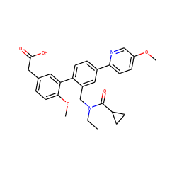 CCN(Cc1cc(-c2ccc(OC)cn2)ccc1-c1cc(CC(=O)O)ccc1OC)C(=O)C1CC1 ZINC000073163934