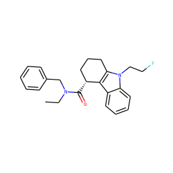 CCN(Cc1ccccc1)C(=O)[C@@H]1CCCc2c1c1ccccc1n2CCF ZINC000082154397